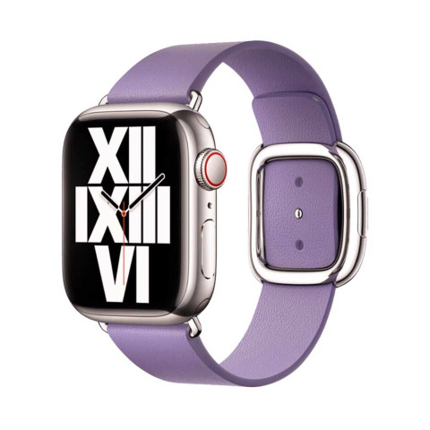 Кожаный ремешок Modern Buckle Leather на Apple Watch 38/40/41mm Silver/Lilac Кожаный ремешок Modern Buckle Leather на Apple Watch 38/40/41mm Silver/Lilac